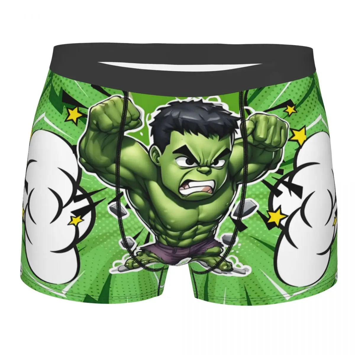 

Пользовательские боксеры с изображением комиксов Халка, мужские трусы с супергероями, нижнее белье, модные трусы