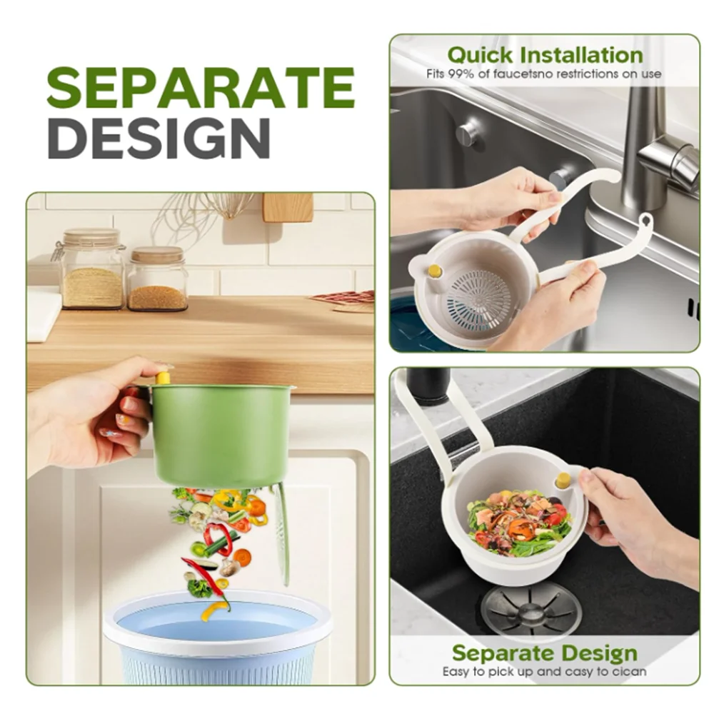 

1 pack Sink Strainer Basket, faucet hanging filter, self-cleaning sink food waste collector, leftover food waste rack garbage co