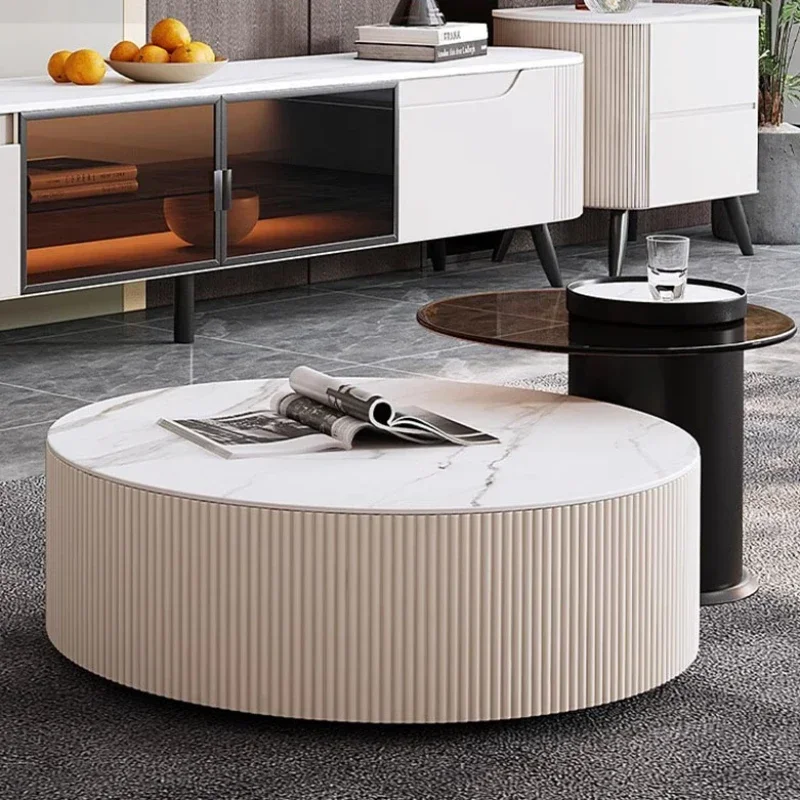 

Aesthetic Modern Coffee Table Round Small Black Living Room Coffe Table Round Luxury Designer Stoliki Do Kawy Furniture For Home