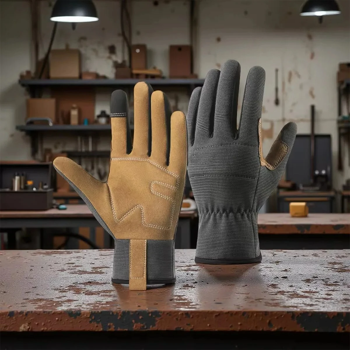 

1 Pair High Performance Light Duty Work Gloves Breathable Multi-Purpose Touch Screen Capable with Excellent Grip for Men & Women