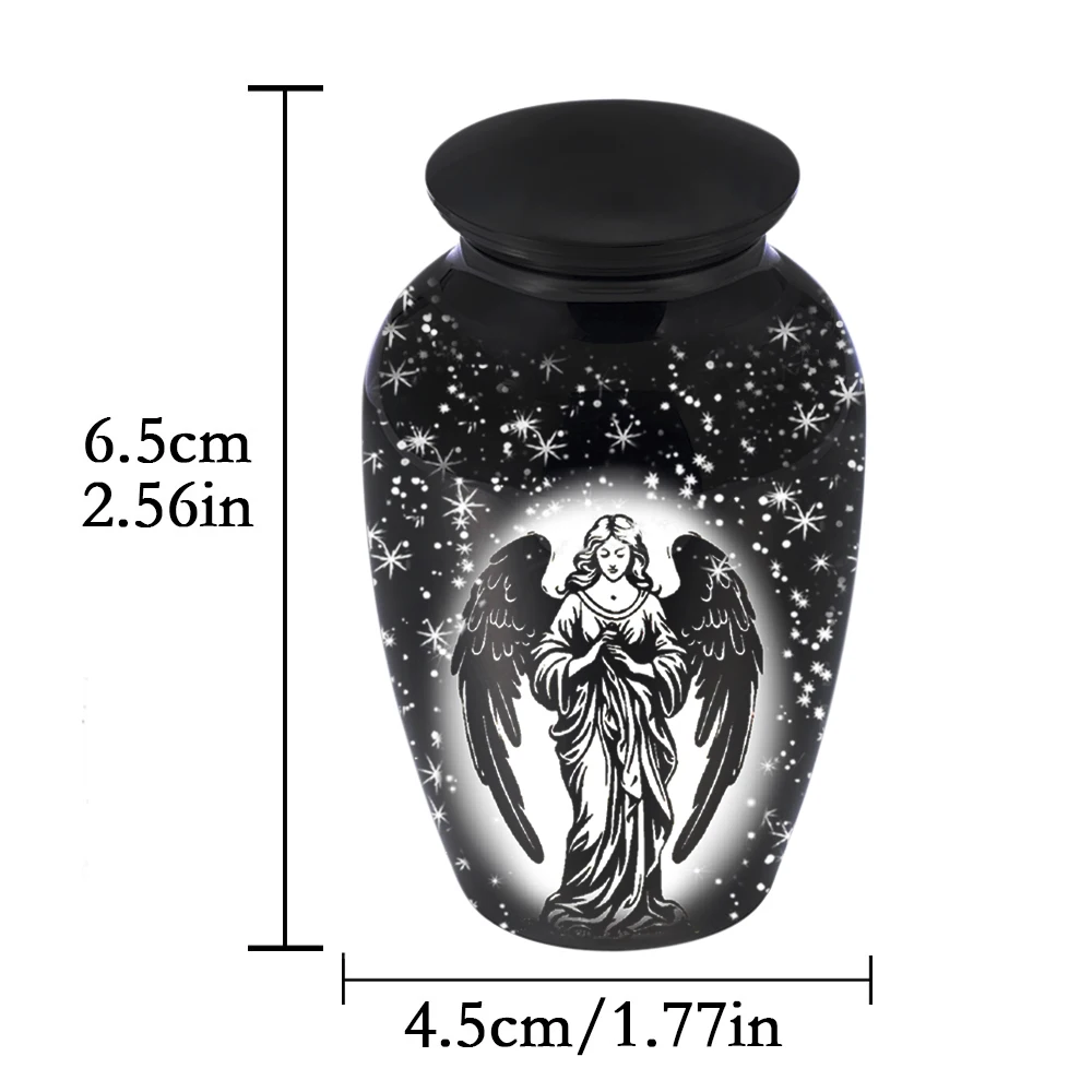 ﻿ Cremation Urns for Human Memorial Urn for Women & Men Decorative Funeral Angel Goddess Sparkling Starry Sky Keepsake Urns