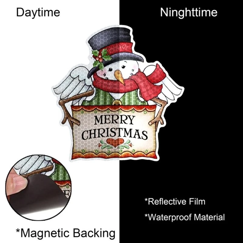 ملصق عاكس مغناطيسي لزخرفة خط مصباح عيد الميلاد الاحتفالي