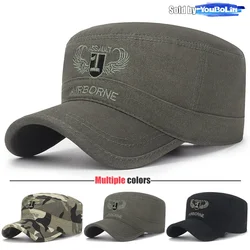 AIRBORNE Airborne Commando Cadet Flat Cap Sun Hat Trucker Caps Dad Hats
