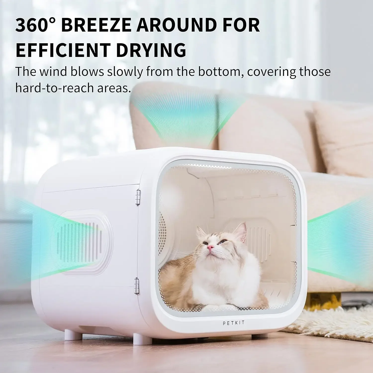 Factory Direct Automatic Pet Hair Drying Box  Quiet APP Control Smart Pet Dryer for Cat Puppy Kitten