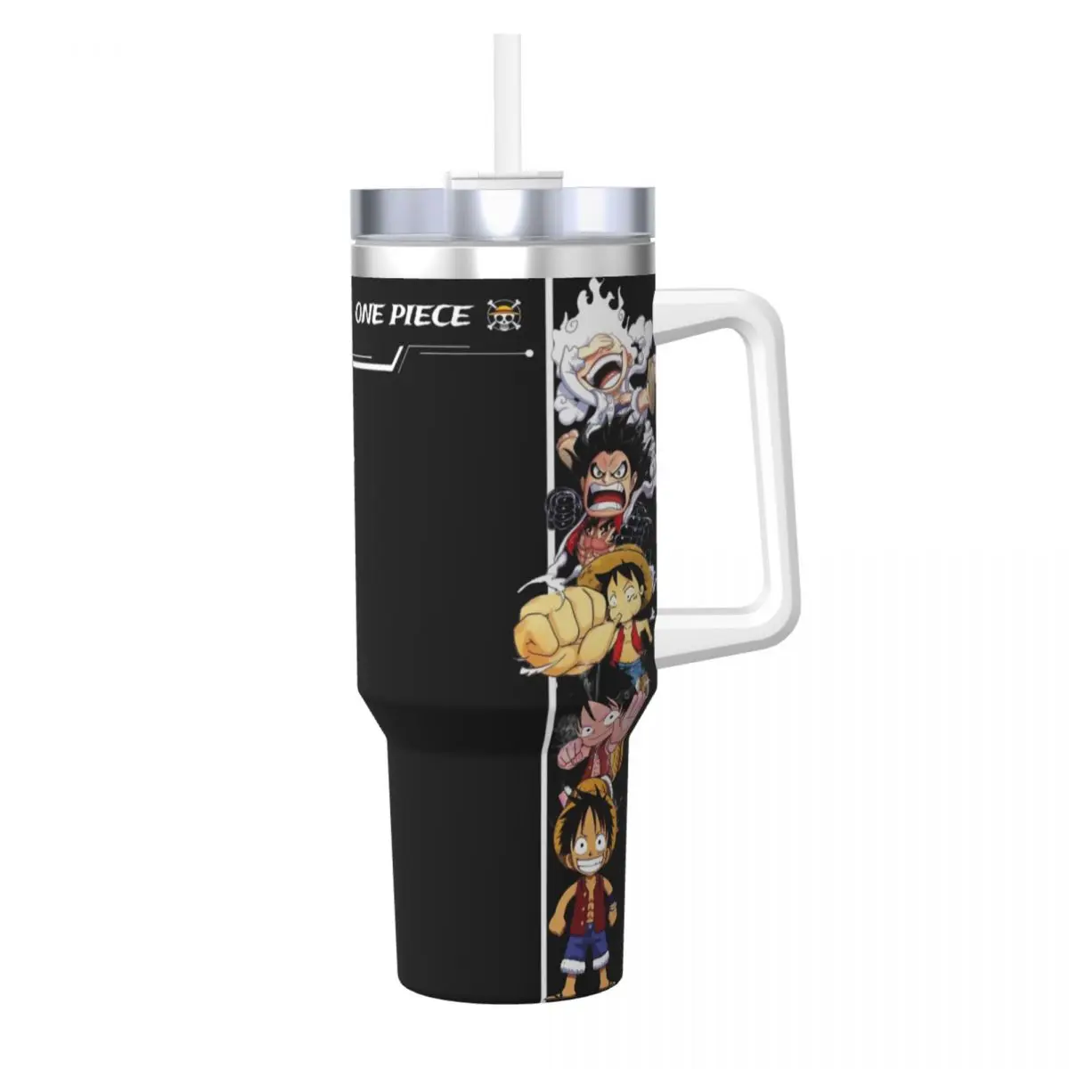 O-One Anime P-Piece Stainless Steel Tumbler Driving Car Mugs 40oz Thermal Cup Heat Preservation Cold Drink Milk Tea Water Bottle