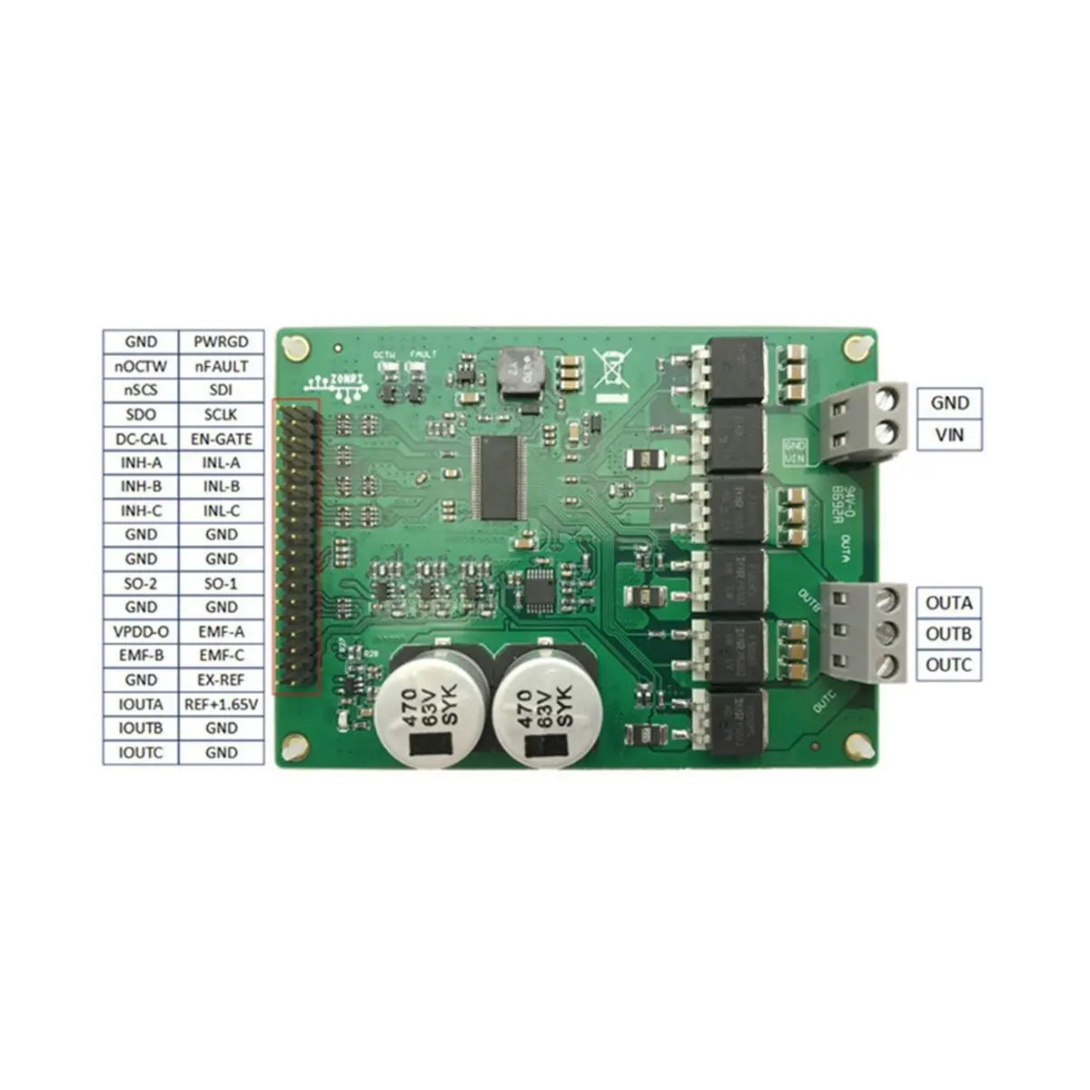

Digital Essentials DRV8301 High Power Motor Driver Board Module for FOC Vector Control DC 5.5-45V Brushless/ Drive