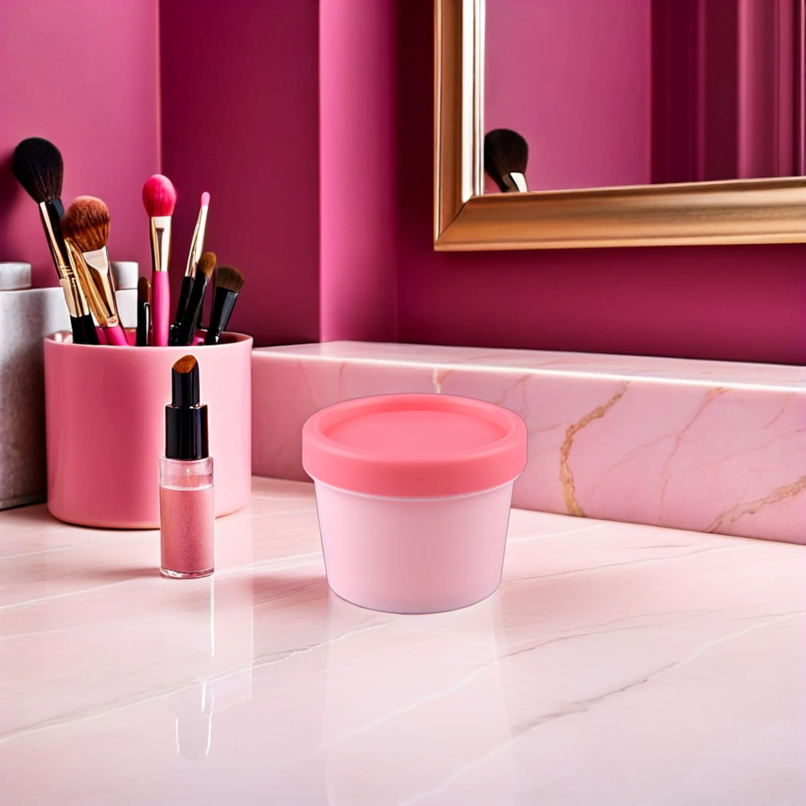 

12Pcs Travel Face Cream Jars Facial Mask Containers Lightweight Refillable Plastic Cream Jars for on-The-