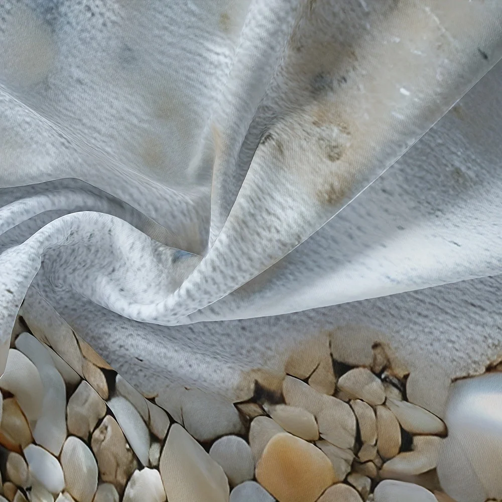 Seaside Oasis Bettbezug-Set – Weiches, atmungsaktives, bequemes, am Strand inspiriertes Bettwäsche-Set mit Sand- und Meerwasser-Aufdruck – Detail 3
