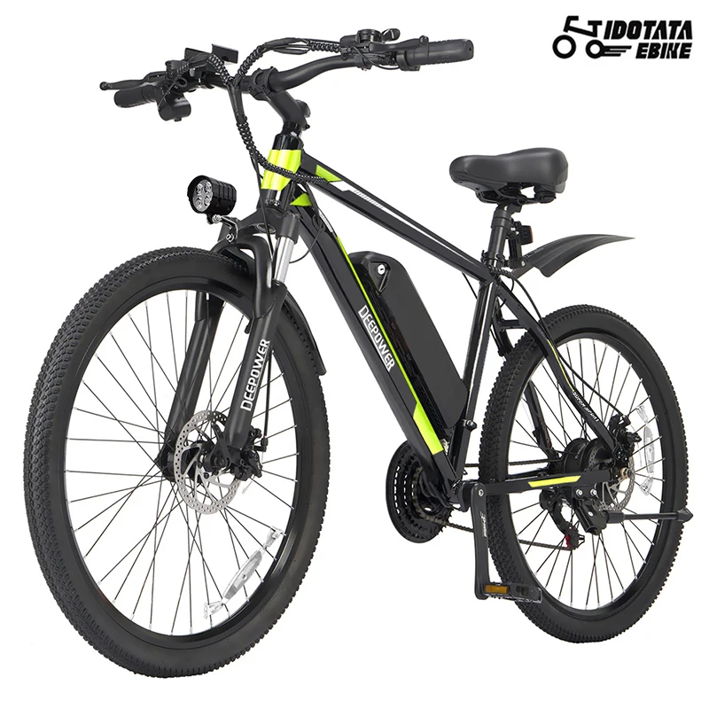 IDOTATA 500W Electric Bicycle 48V 12.8AH Lithium Battery Adult Mountain Electric Bike 21Speed Cycling Bicycle 26inch 1.95 Ebike