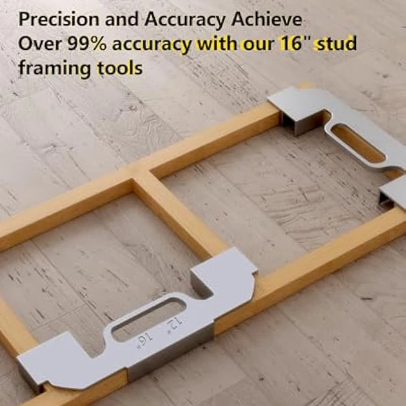 1 PCS 12In/14In/16In Framing Stud Layout Tool-Wall Stud Framing Tool As Shown Aluminum Alloy For Framing Walls