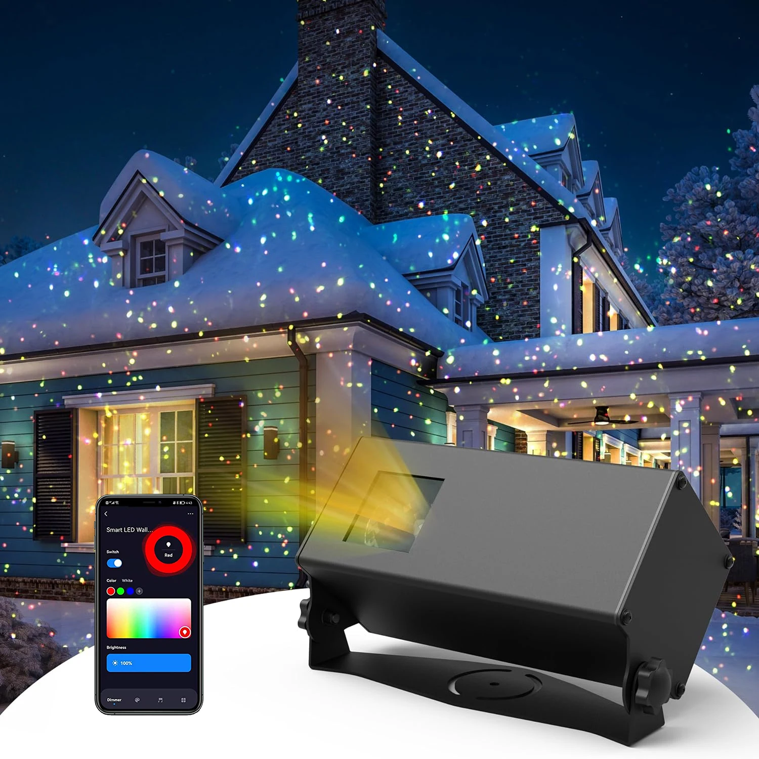 

APP Control Outdoor RGB Laser Firefly Light Dynamic Waterproof LED Tree Spotlight Landscape Garden Christmas Projector Light