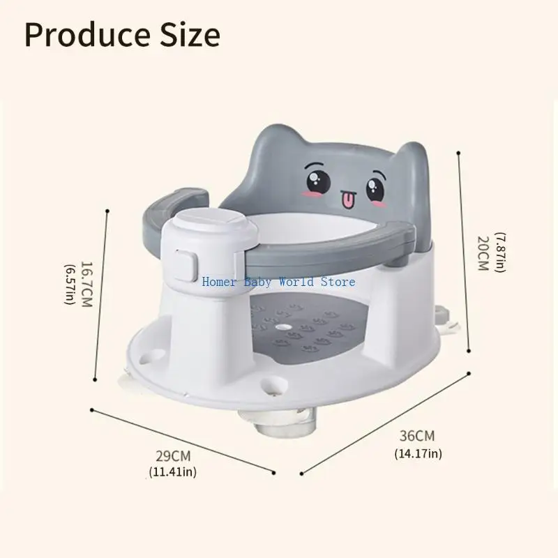 مقاعد حوض الاستحمام B2QD للأطفال من عمر 6 إلى 15 شهرًا توفر مسند الظهر لدعم مقعد حوض استحمام الرضع للاستحمام أثناء الجلوس وسهل
