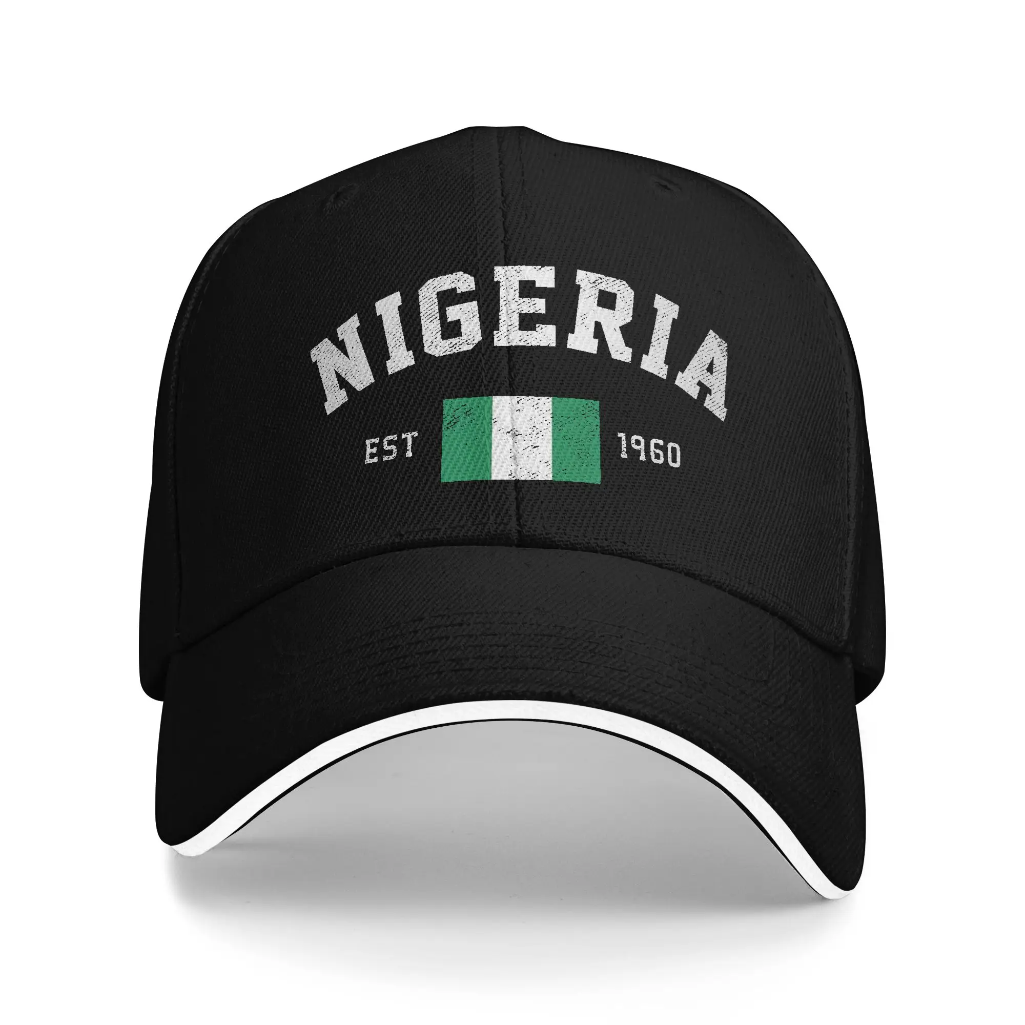 Nigeria Est. 1960 Nigerian Flag Independence Day Baseball Cap Men Adult Custom Hip Hop Hats Summer y2k Breathable Baseball Caps