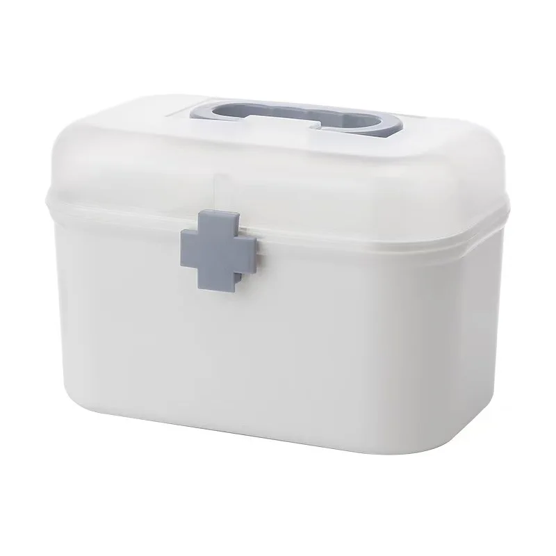 Premium Family First Aid Kit with Handle - Large Capacity Medical Storage Box for Home, Emergency, and Travel - Secure Lock Desi