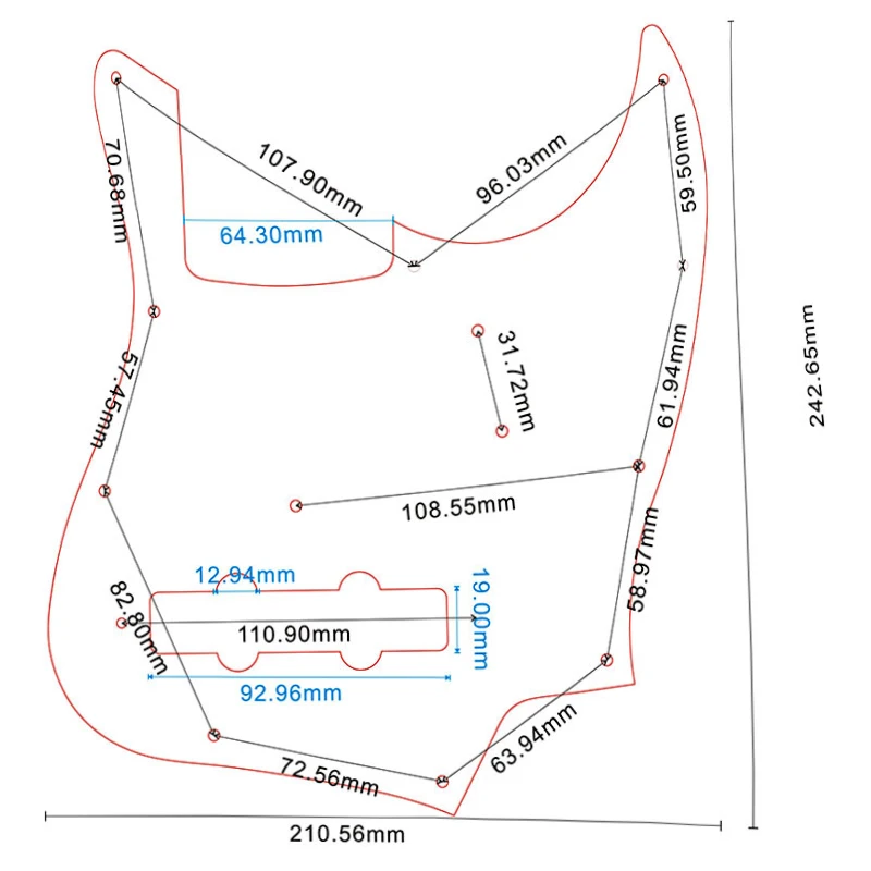 Xinyue Custom Pickguard Quality - For 11 Holes 4 String Japan Jazz Bass Guitar Pickguard Scratch Plate