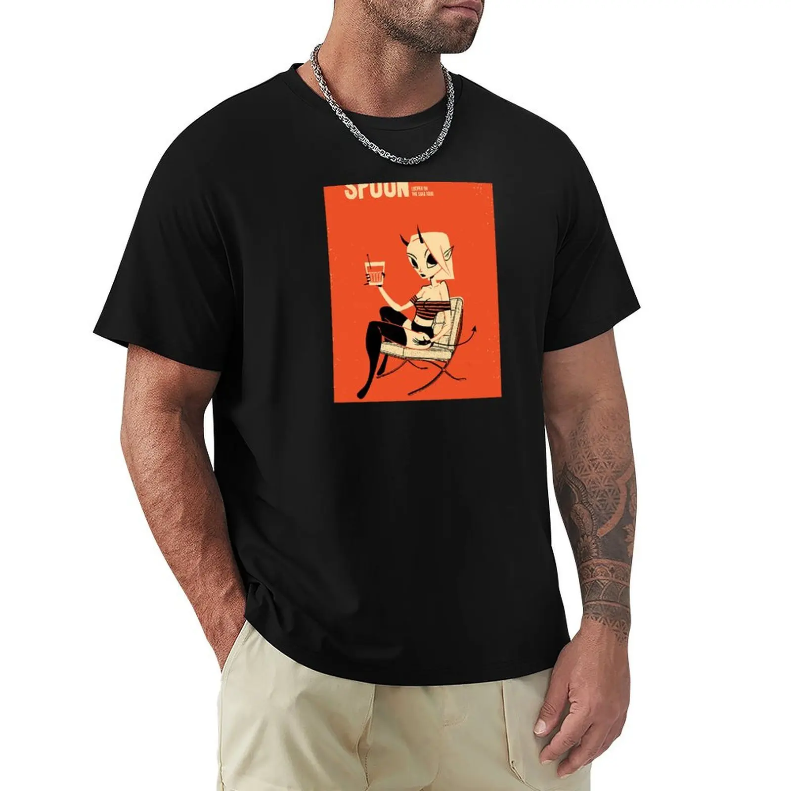 lucifer on the sofa T-Shirt Sports Casual Breathable Tee Shirt