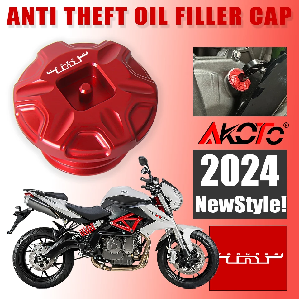 Motorcycle CNC Anti theft Oil Filler Cap Accessories Engine Oil Plug Cover For Benelli TNT 600 300 TNT600 TNT300 BN300 BN BJ