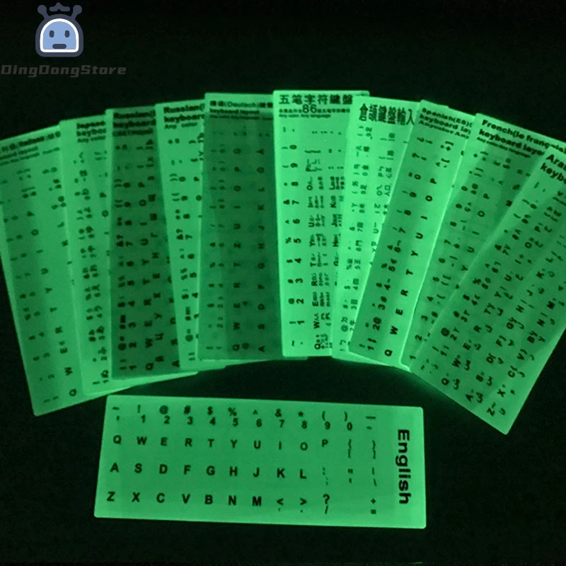 1Pc Black Keyboard Stickers Russian Language Alphabet For Computer PC Dust Protection Laptop DIY Accessories