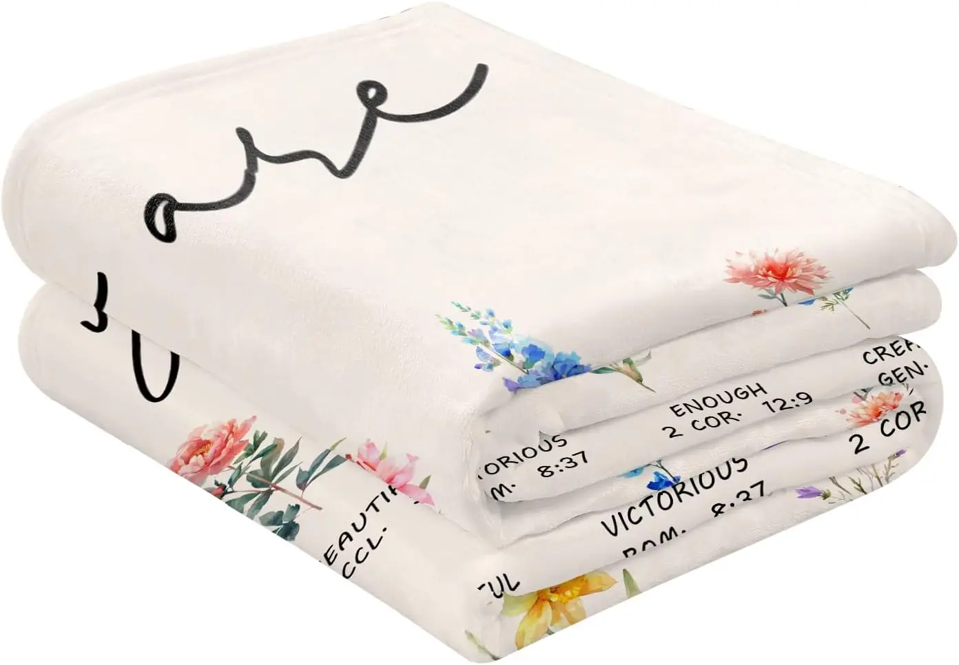 هدايا مسيحية للسيدات من VIKAMA: بطانية زهور دينية، بطانية غطاء زهور، بطانية هدية عيد ميلاد ناعمة للسيدات #6