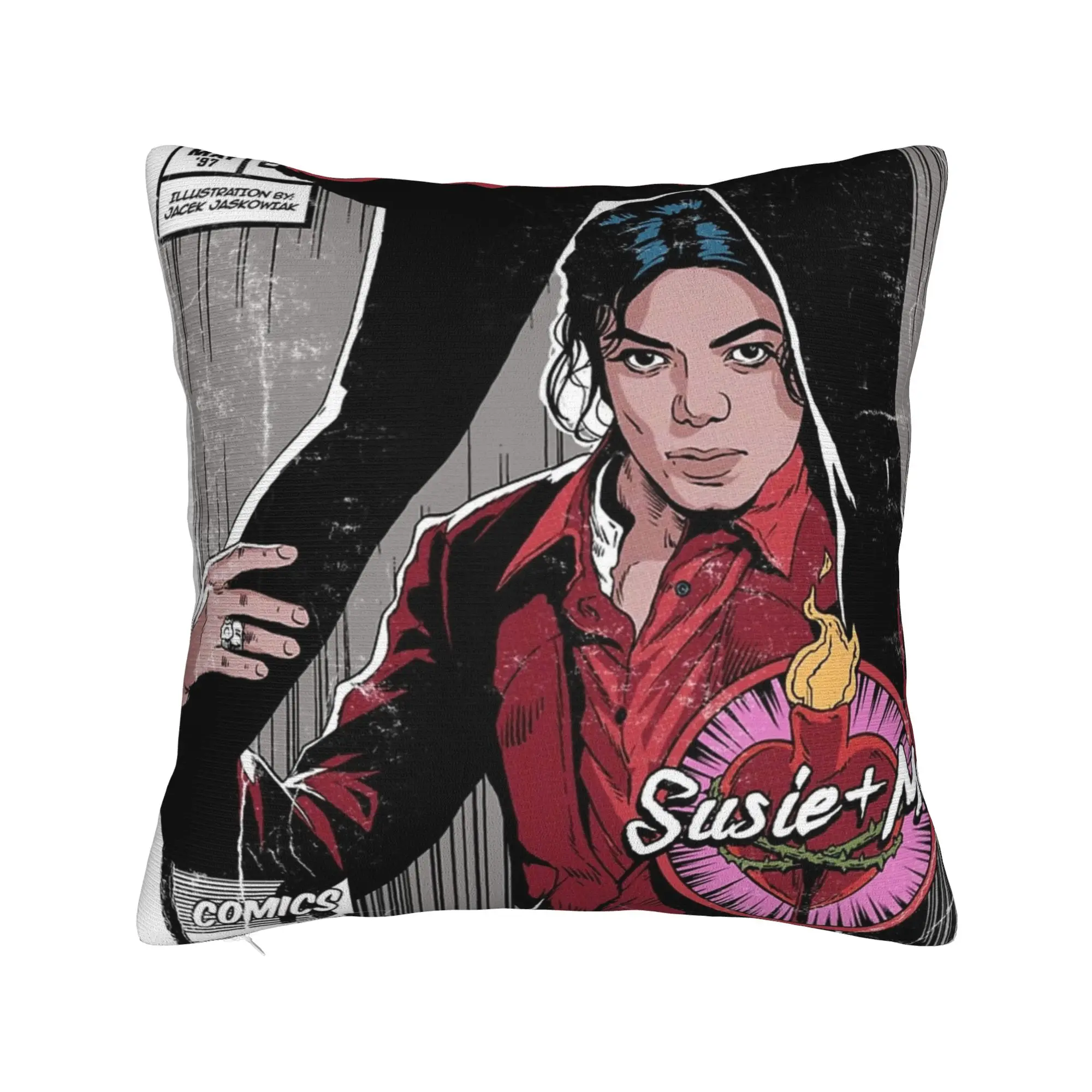MJ Michael Jackson Blood On The Dance Floor Pillowcase Printing Cushion Cover Decorative  Pillow Case Cover Home Square 40*40cm