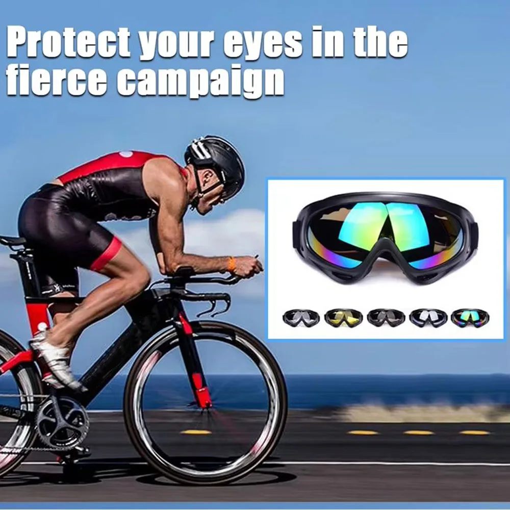 Motorcycle Goggles Bubble Visor Outside Riding UV Protection Windshield Colorful  for Half Face Helmets