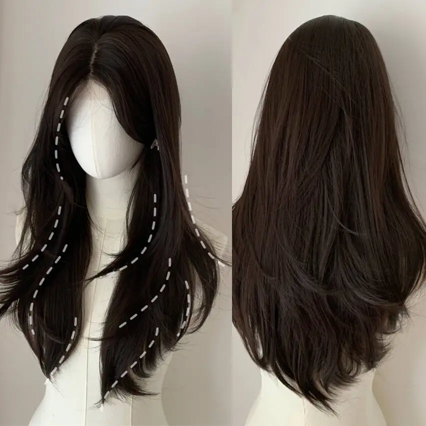 Echthaarperücke aus europäischem Remy-Haar mit Pony, 6x6 Seidenbasis-Perücke für Damen, 10-24 Zoll, mit PU-Umrandung für den Alltag