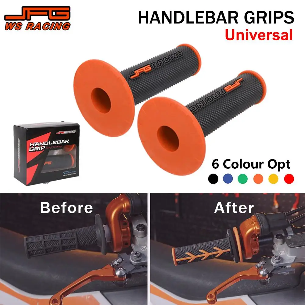 

JFG Handlebar Grip Motorcycle Accessories Universal Rubber Handle Bar Hand Grips For KTM HONDA SUZUKI YAMAHA Dirt Pit Bike Parts