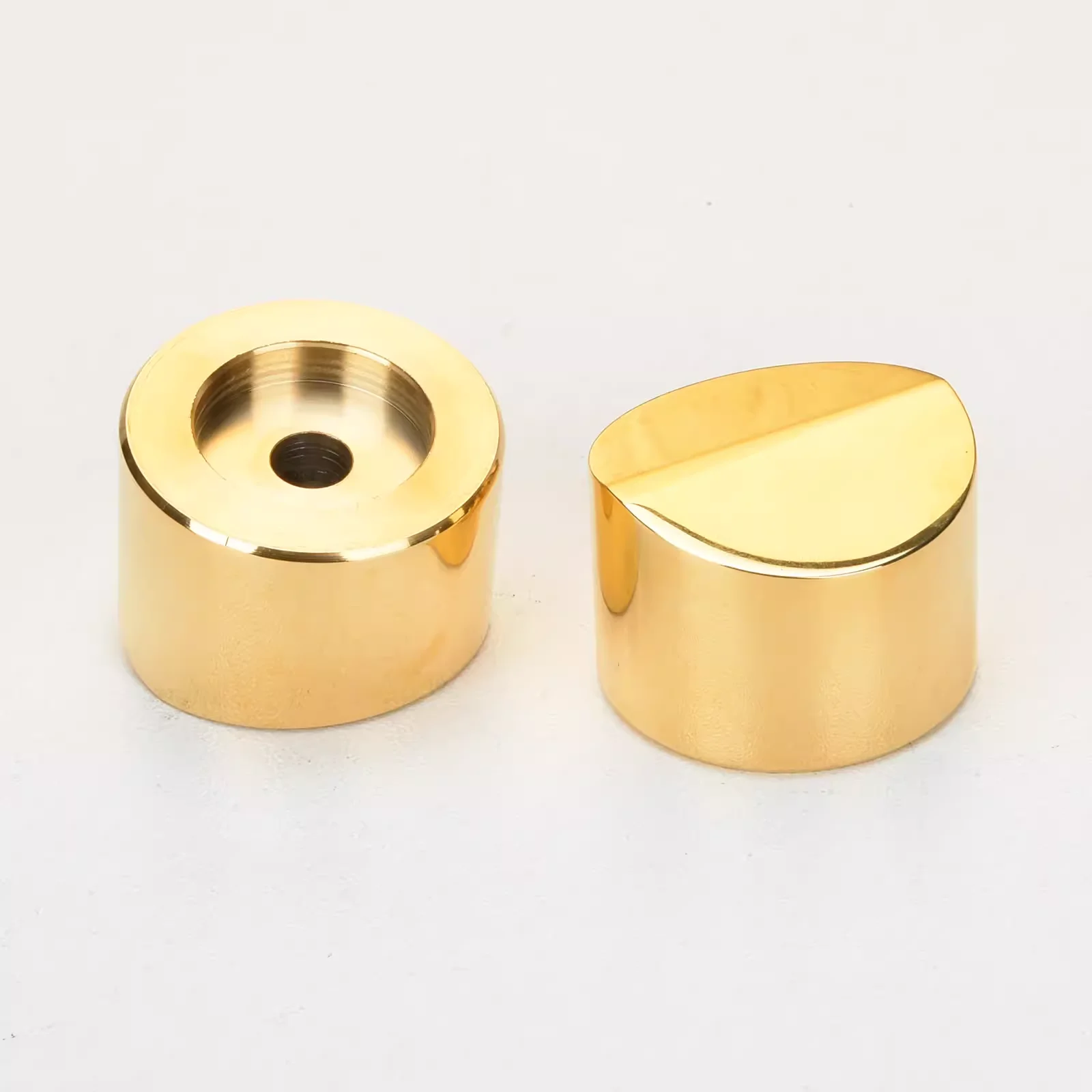 

BRZHIFI Chassis Audio 30-45 mm Glossy Gold Stainless Steel Knob Potentiometer Knob Power Amplifier Knob (one)