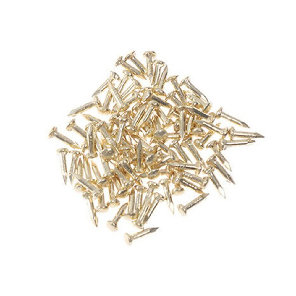 50pcs Brass Hinge 8*10mm Fixing Connection Hinge For Handicraft Box Craft Box Door Fixture Household Hardware Manual DIY Tools