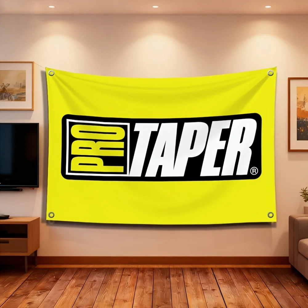 1PC Custom Text Logo Backdrop Banner Personalized Polyester Wall Hanging with 4 Corner Grommets for Party Business Home Decor