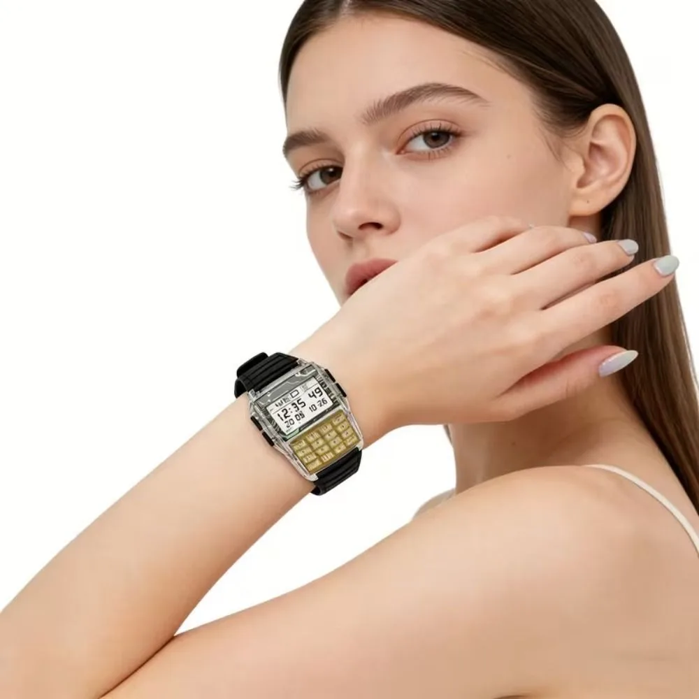 Classic Multifunctional Computer Watch LED Display Waterproof Electronic Watch Shock Resistant Stopwatch Sports Watch Women