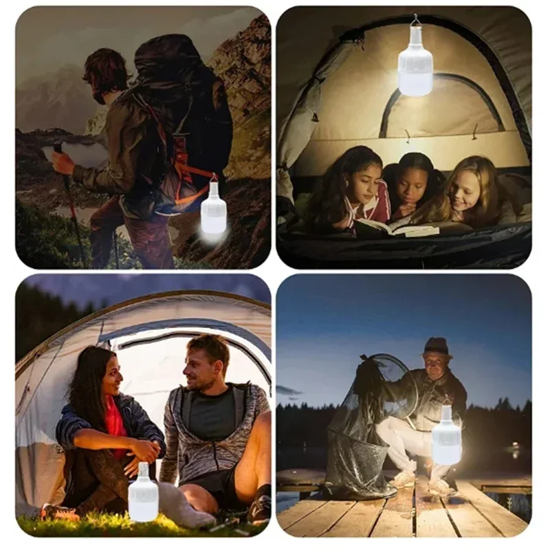 Imagem -04 - Lâmpada Led Recarregável Ultra Brilhante Solução de Iluminação de Emergência Perfeito para Quedas de Energia Camping Mercado Noturno Uso ao ar Livre