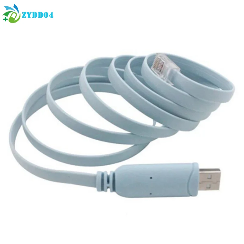 ●1PCS USB to RJ45 Console Cable RS232 Serial Adapter for Router RJ 45 8P8C Converter USB Console Cable Switch Control Cable