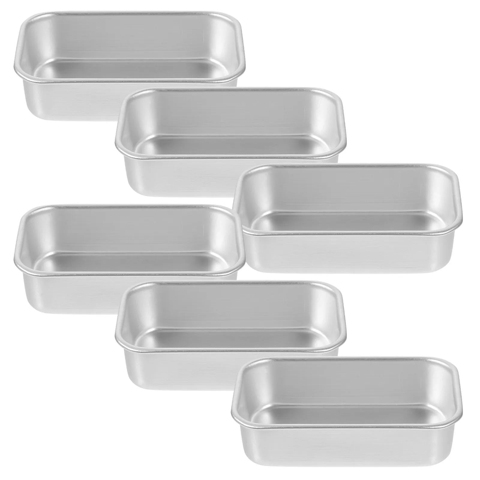 6pcs Square Cake Mold Baking Tray High Temperature Resistance Easy Clean Non-Stick Bread Cake Kitchen Supplies Household Baking
