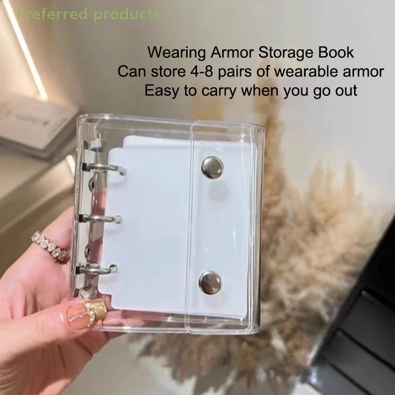 ネイルアートピース収納ブックネイルチップ展示フォトアルバムカードクリップディスプレイボード DIY シンプルなアルバムブックマニキュアコレクター