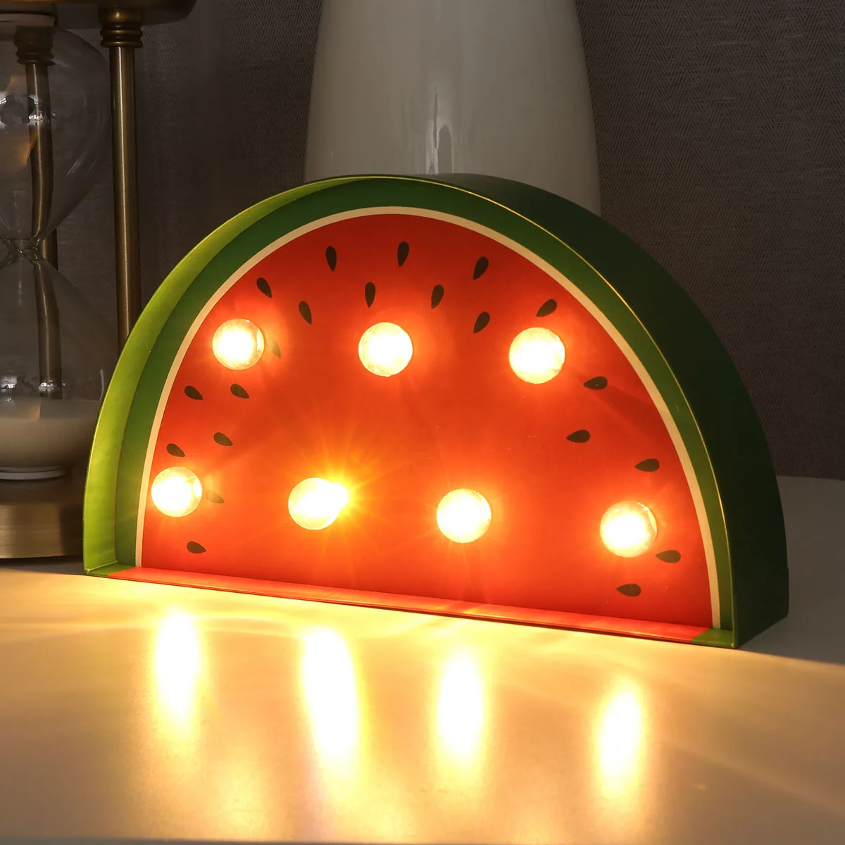 

Watermelon Decorative LED Fruit Lights Party Birthday Indoor Table Watermelon Shaped Led Lamp Night Lamps Shaped Gifts Kids