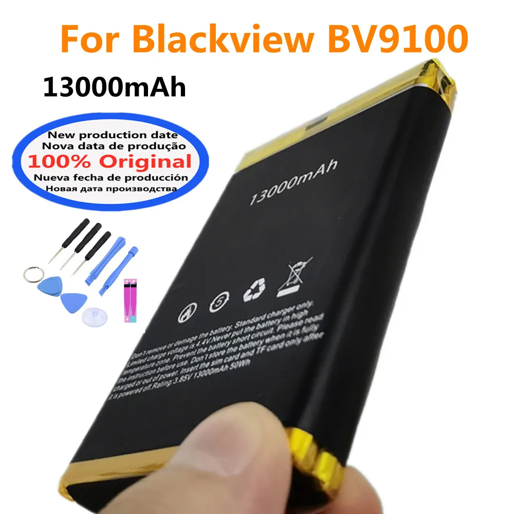 

New 13000mAh 100% Original High Quality Battery For Blackview BV9100 Phone Bateria Batteries Fast Shipping + Tools