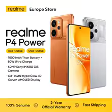 Στα 317.74€ από Aliexpress FR | realme P4 Power 5G EU 8G+256G Version Smartphone 10001mAh Battery 80W Charge 6.8″144Hz Curved Display Dimensity 7400 Ultra Chipset 50MP Sony Camera