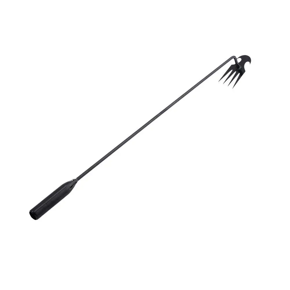 Artifact Uprooting Weeding Tool, 24 Inch Black Long Manganese 4 Pulling Teeth Tools Weed Tool, Steel Handle Rust-proof Weed X0X4