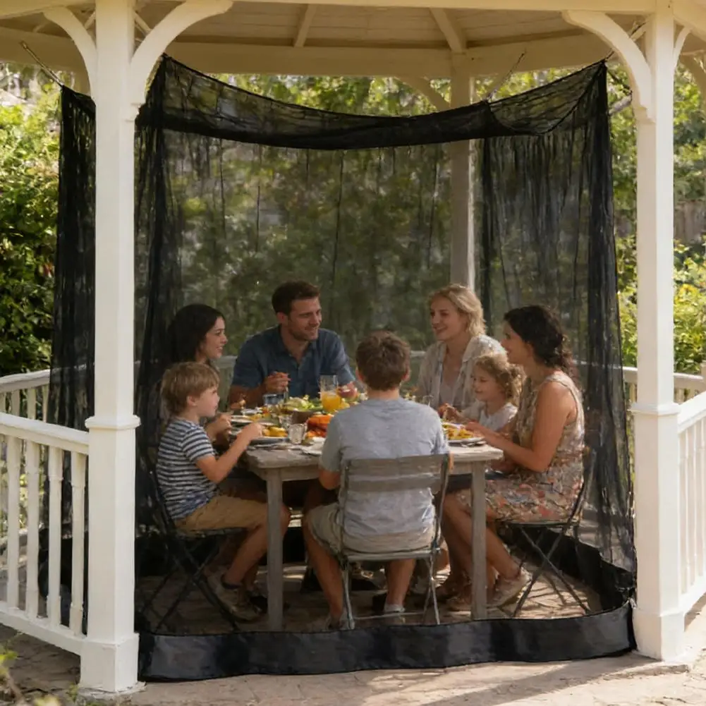 Große Moskitonetze für den Sommer: Atmungsaktiver Insektenschutz für Gartenpavillons, Schlafzimmer und Hängemattenzelte – Detail 10