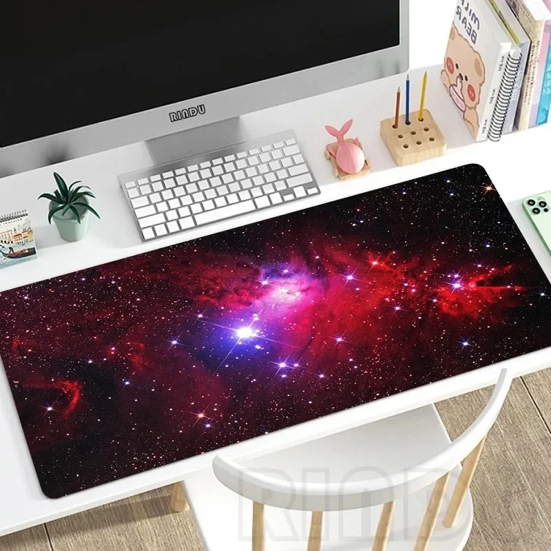 الكونية غالاكسي الخيال العلمي كوكب موضوع الخيال اللون نجوم مصممة للغاية مناسبة لمشاهد الرياضات الإلكترونية XXL لوحة الماوس حافة مخيط