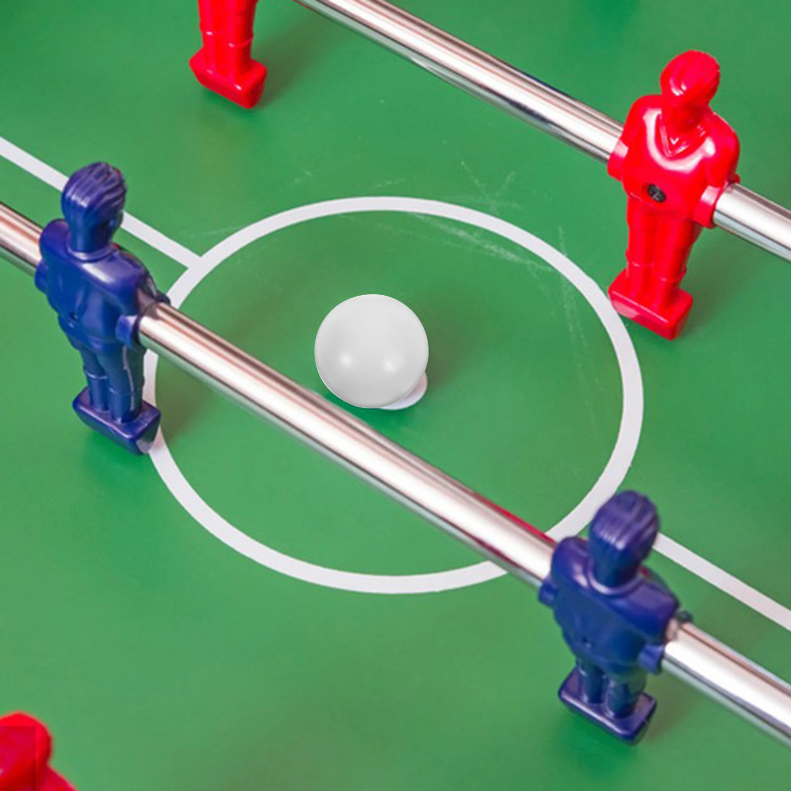 12pcs มินิตารางฟุตบอล 32 มม.สีขาวเคลือบเงาลูกฟุตบอลเดสก์ท็อปเกมอะไหล่ตารางฟุตบอลอุปกรณ์เสริม