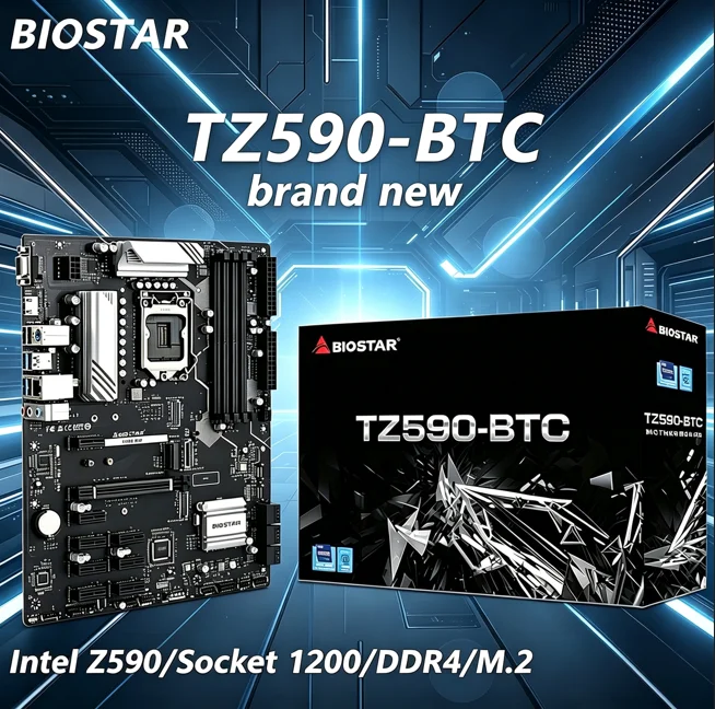 Z590 LGA 1200 Motherboard TZ590-BTC Support I5 10400F I9 10900 I7 10700/10700K I5-11400F LGA 1200 10th 11th Gen CPU DDR4 M.2 ATX