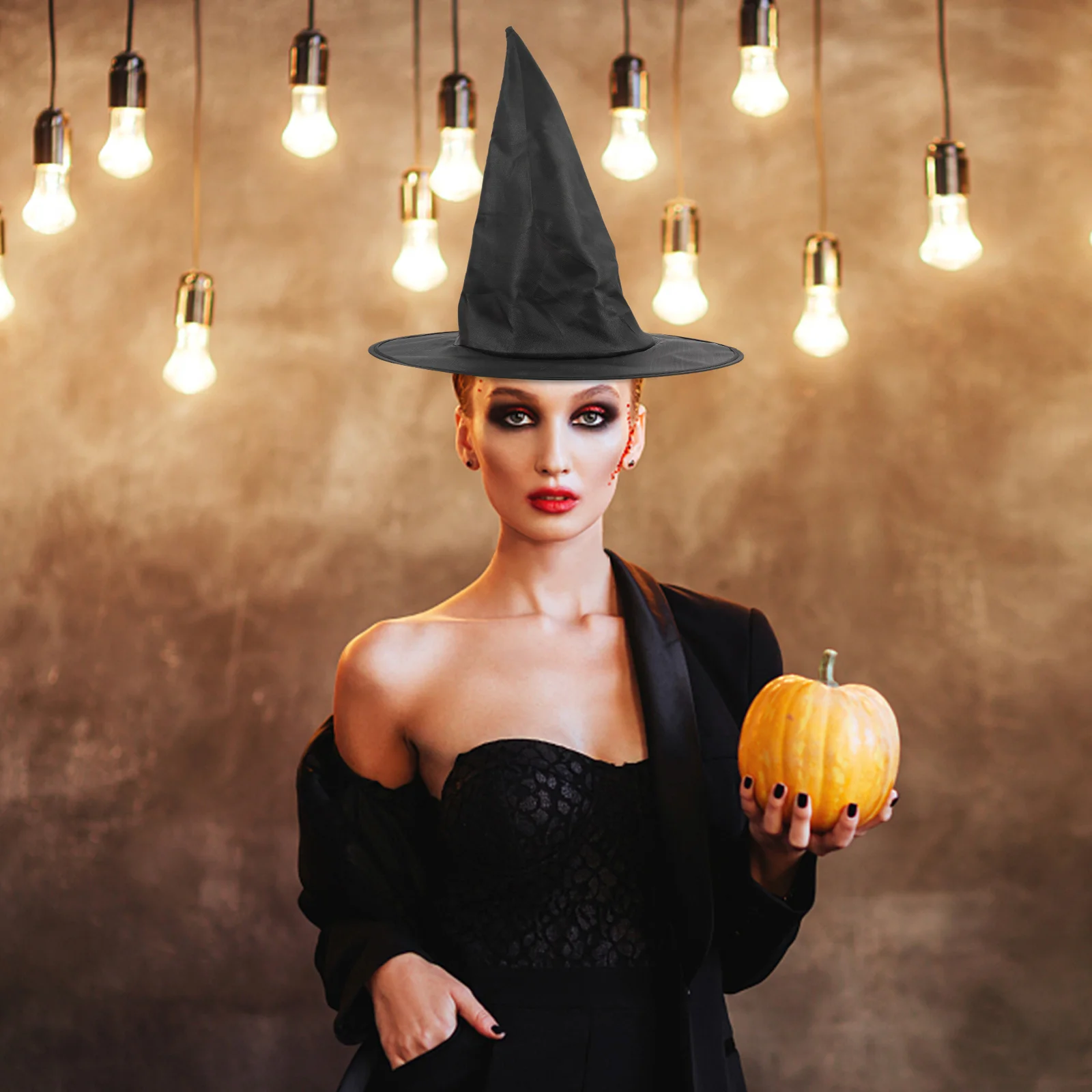 12 Stück Oxford-Stoff-Hexenhüte, leicht, Halloween-Kostüm-Requisiten, Maskerade, Partyzubehör, dekorative Halloween-Party-Hüte