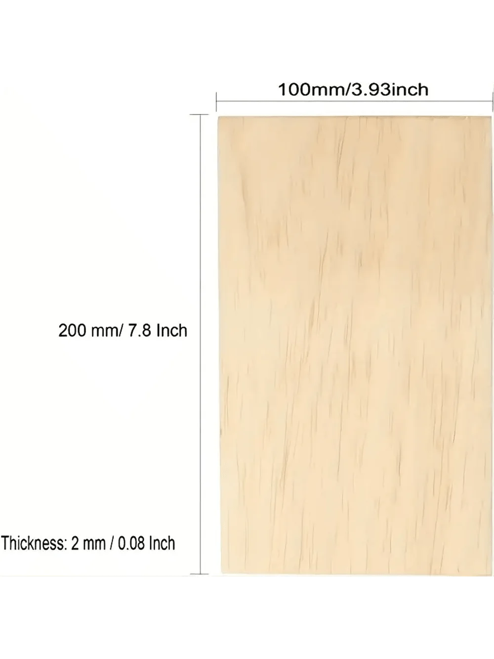 8/4pcs 200 x 100 x 2mm Basswood Plywood, Balsa Basswood Craft Plywood, Laser Project Wood Carving DIY Model Art Painting