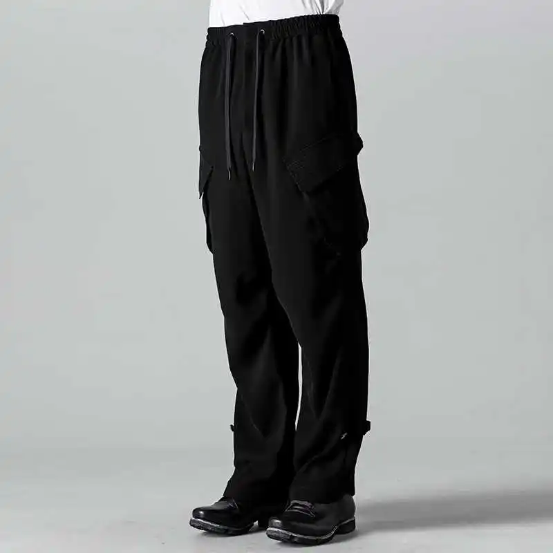 

YOJI OOAK multi-pocket functional style loose cargo pants Japanese retro zipper trend loose casual pants