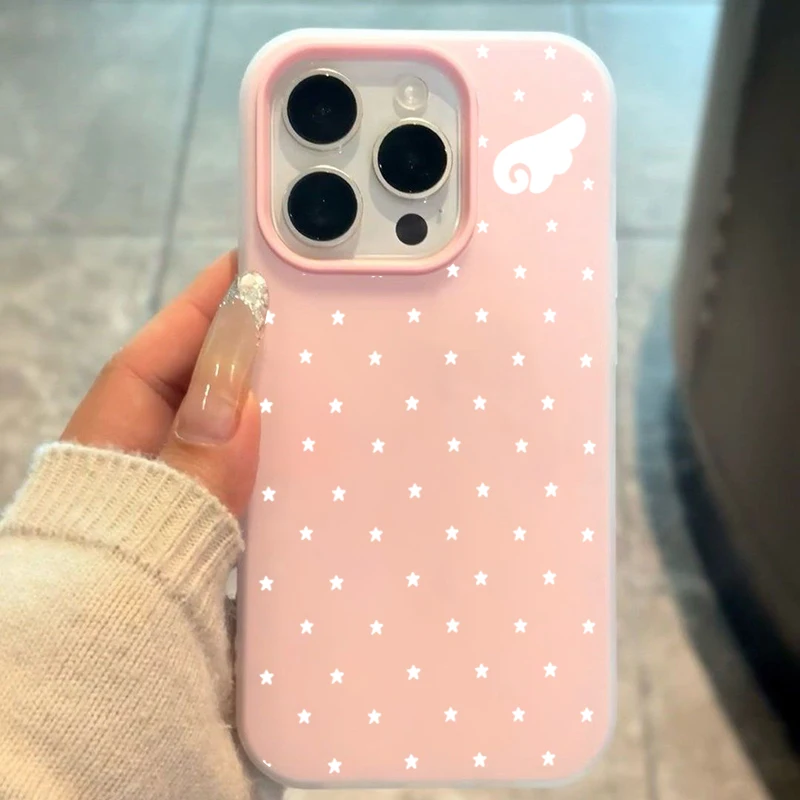 الكورية لطيف جماليات ستار أجنحة الملاك 2IN1 جراب هاتف ل Xiaomi Redmi ملاحظة 14 13 12 11 برو زائد 5G 10 Redmi 14C 13C 4G غطاء #5