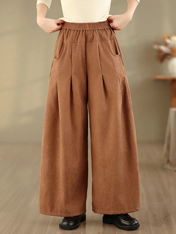فني عتيق فضفاض مريح عادية سروال قصير واسع الساق المرأة Faion منتصف عالية الخصر مستقيم أنبوب بنطلون #3