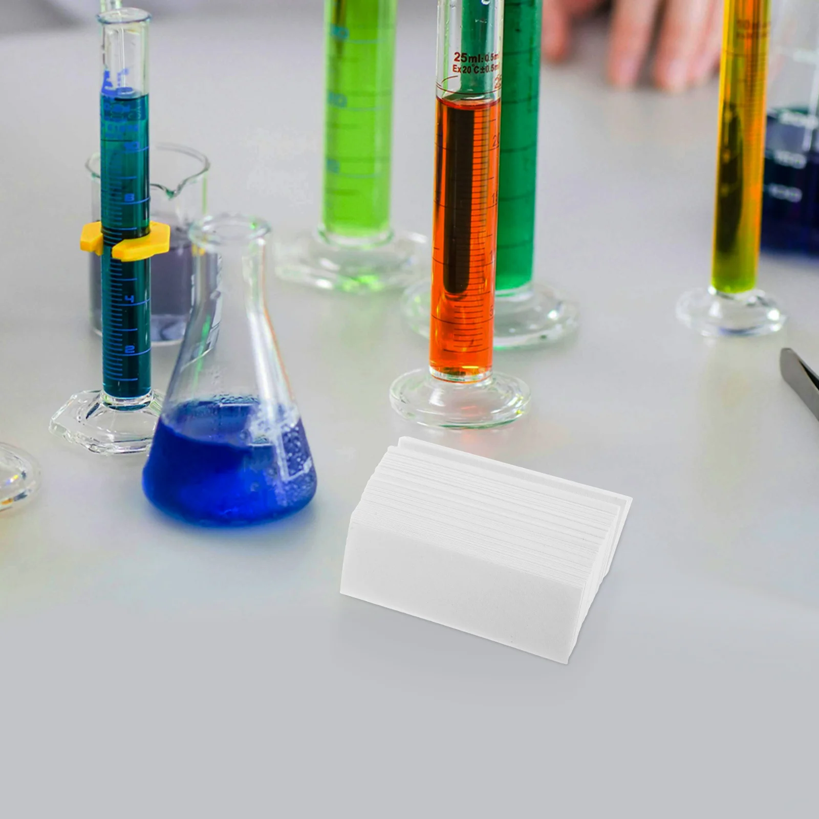 

100Pcs Cotton Absorbent Paper Rectangular Sheets for Chemistry Biology Lab Experiments Scientific Teaching Material Laboratory