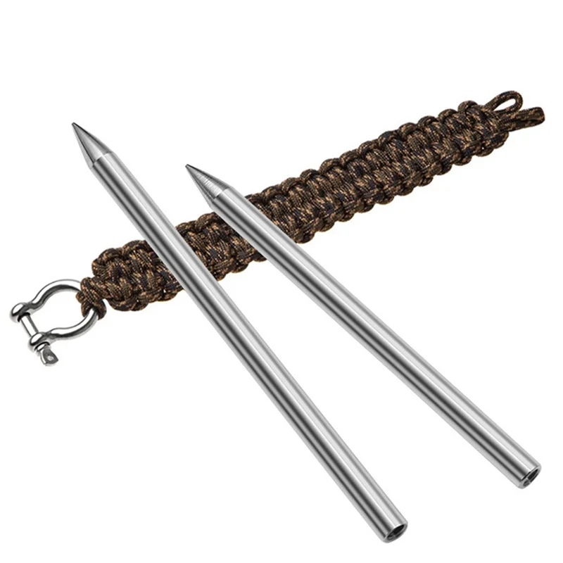 Juego de costura de Paracord plateado, aguja de cuerda de paraguas de acero inoxidable, accesorios de joyería DIY